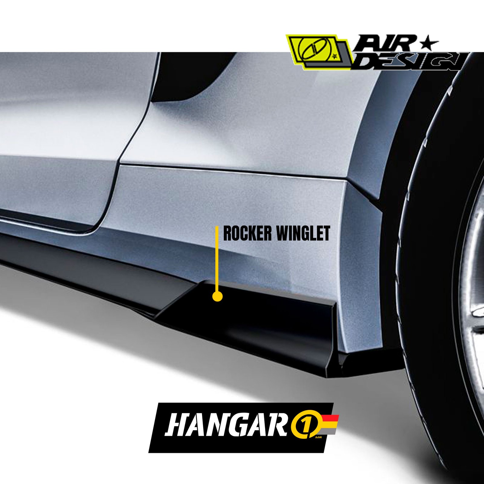 Rocker Winglet Frontal Izquierdo para Ford Mustang (2015-2020)